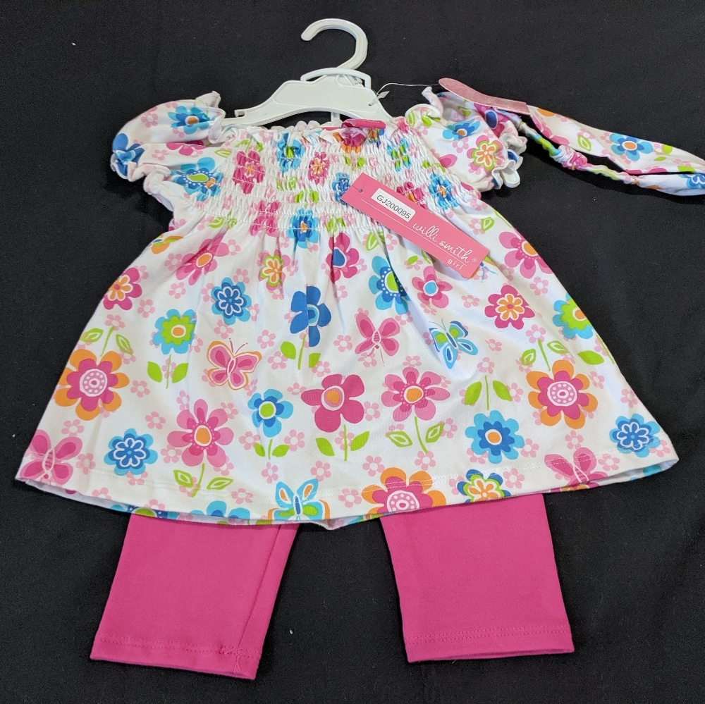 Willi Smith Baby Girl's Dress Set Size 12M